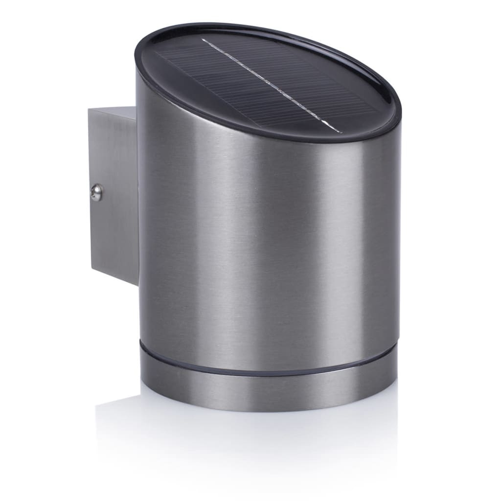 Smartwares Soldriven vägglampa med sensor 0,5 W silver GWS-004-DS