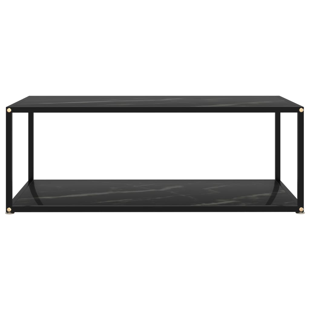 vidaXL Soffbord svart 100x50x35 cm härdat glas