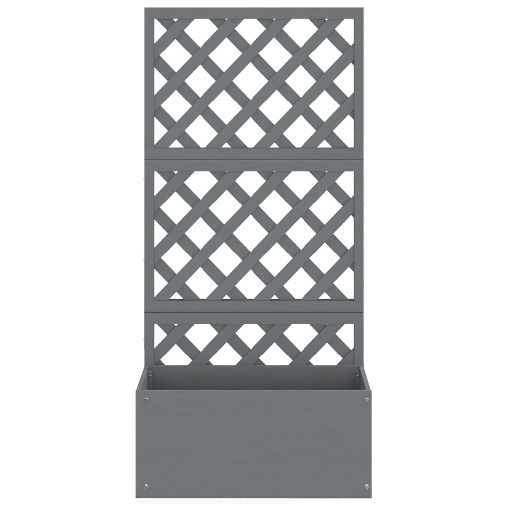 vidaXL Odlingslåda med spaljé grå 65x33x135 cm WPC