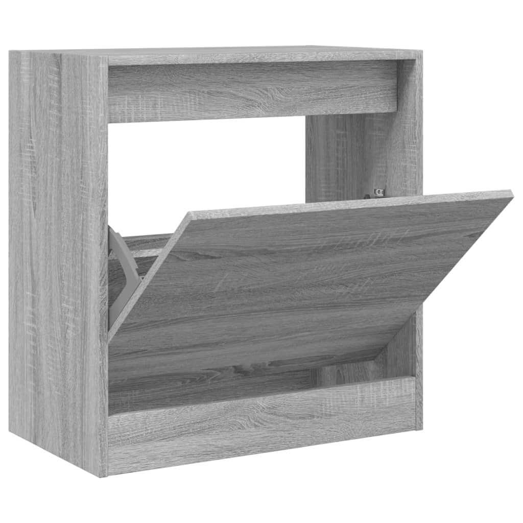 vidaXL Skohylla grå sonoma 60x34x63,5 cm konstruerat trä