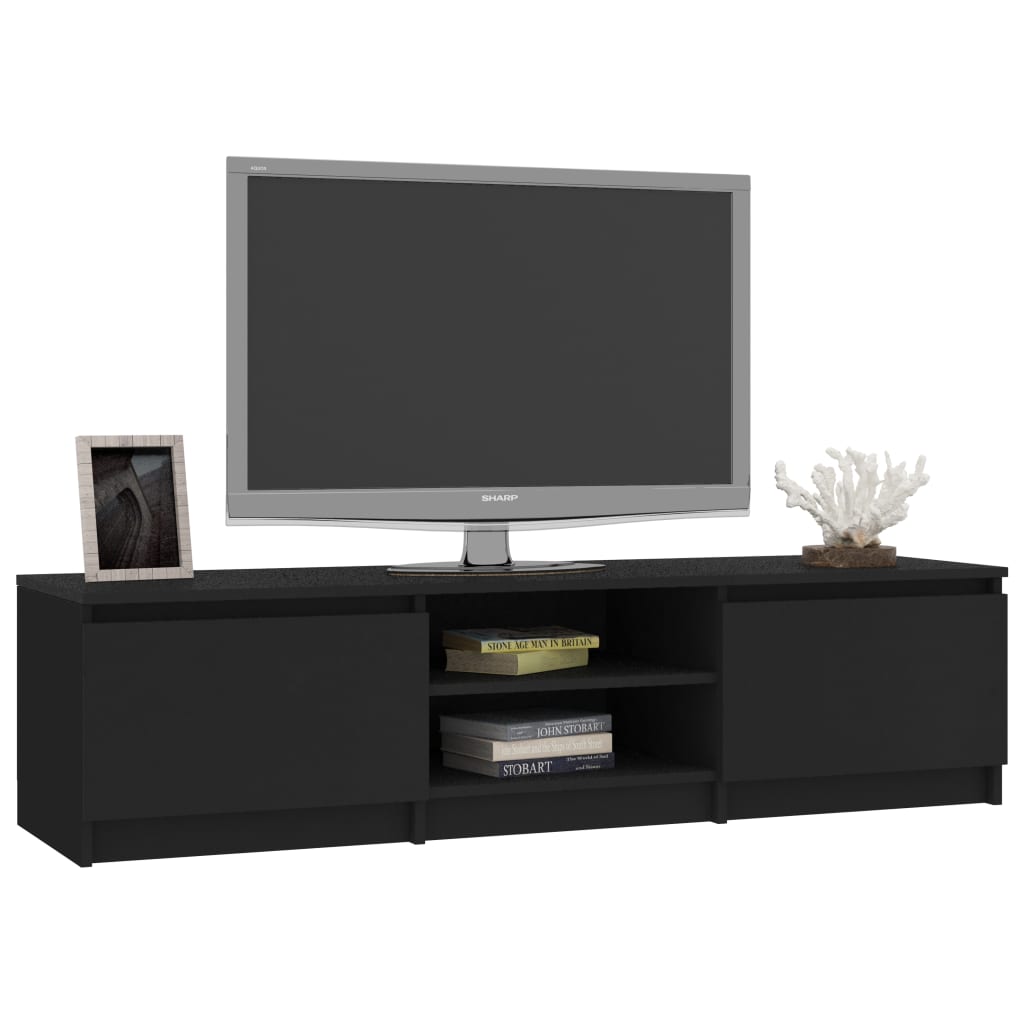 vidaXL Tv-bänk svart 140x40x35,5 cm konstruerat trä