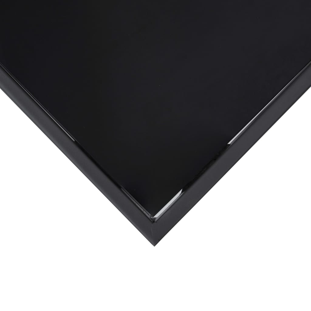 vidaXL Trädgårdsbord svart 60x60x110 cm härdat glas