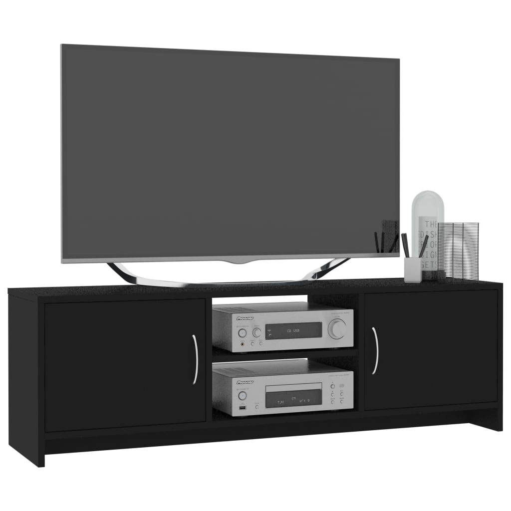 vidaXL Tv-bänk svart 120x30x37,5 cm konstruerat trä