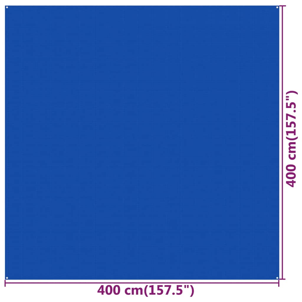 vidaXL Tältmatta 400x400 cm blå HDPE