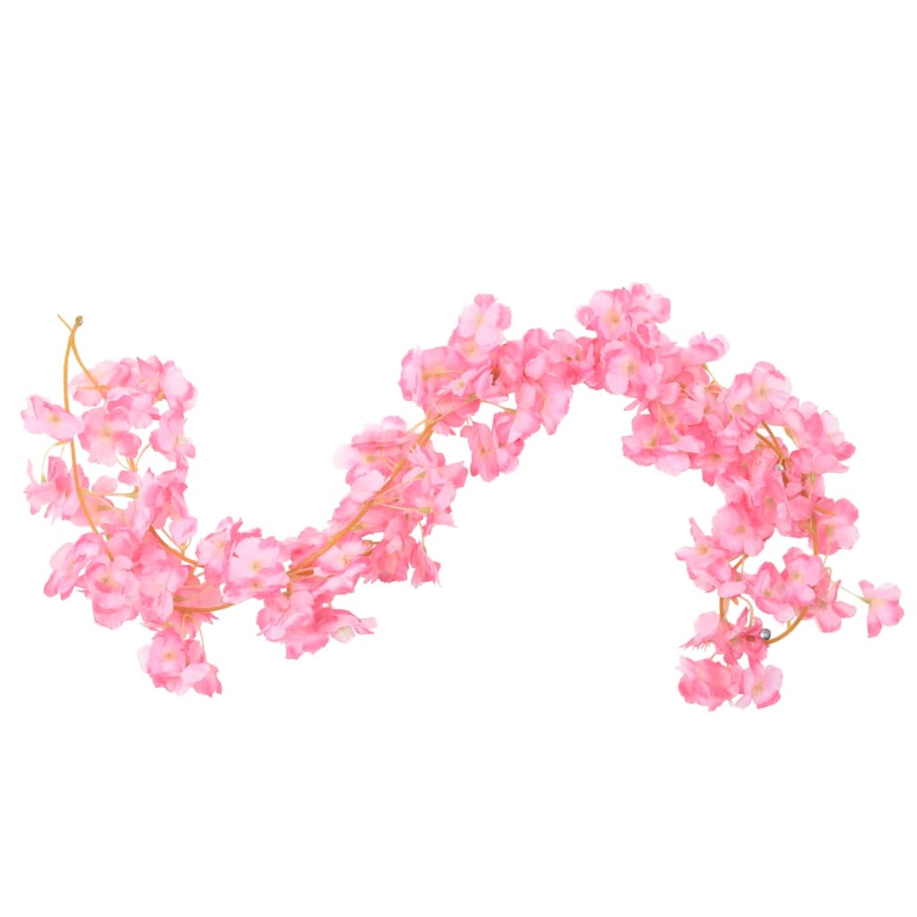 vidaXL Konstgjorda girlanger 6 st mörk rosa 180 cm