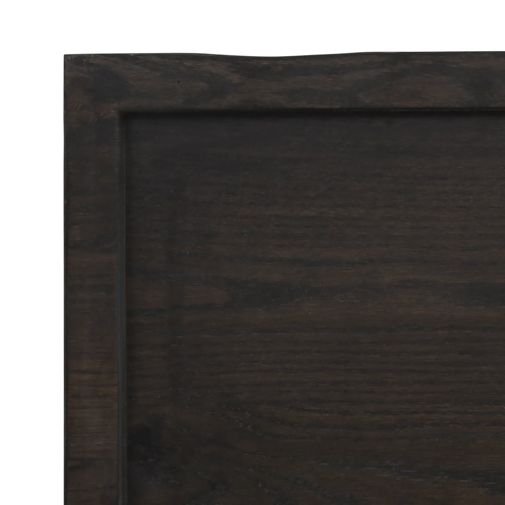 vidaXL Bordsskiva mörkbrun 120x40x(2-4) cm massivt trä levande kant