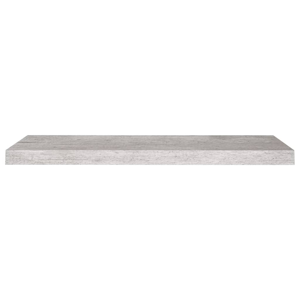 vidaXL Svävande vägghyllor 4 st betonggrå 80x23,5x3,8 cm MDF