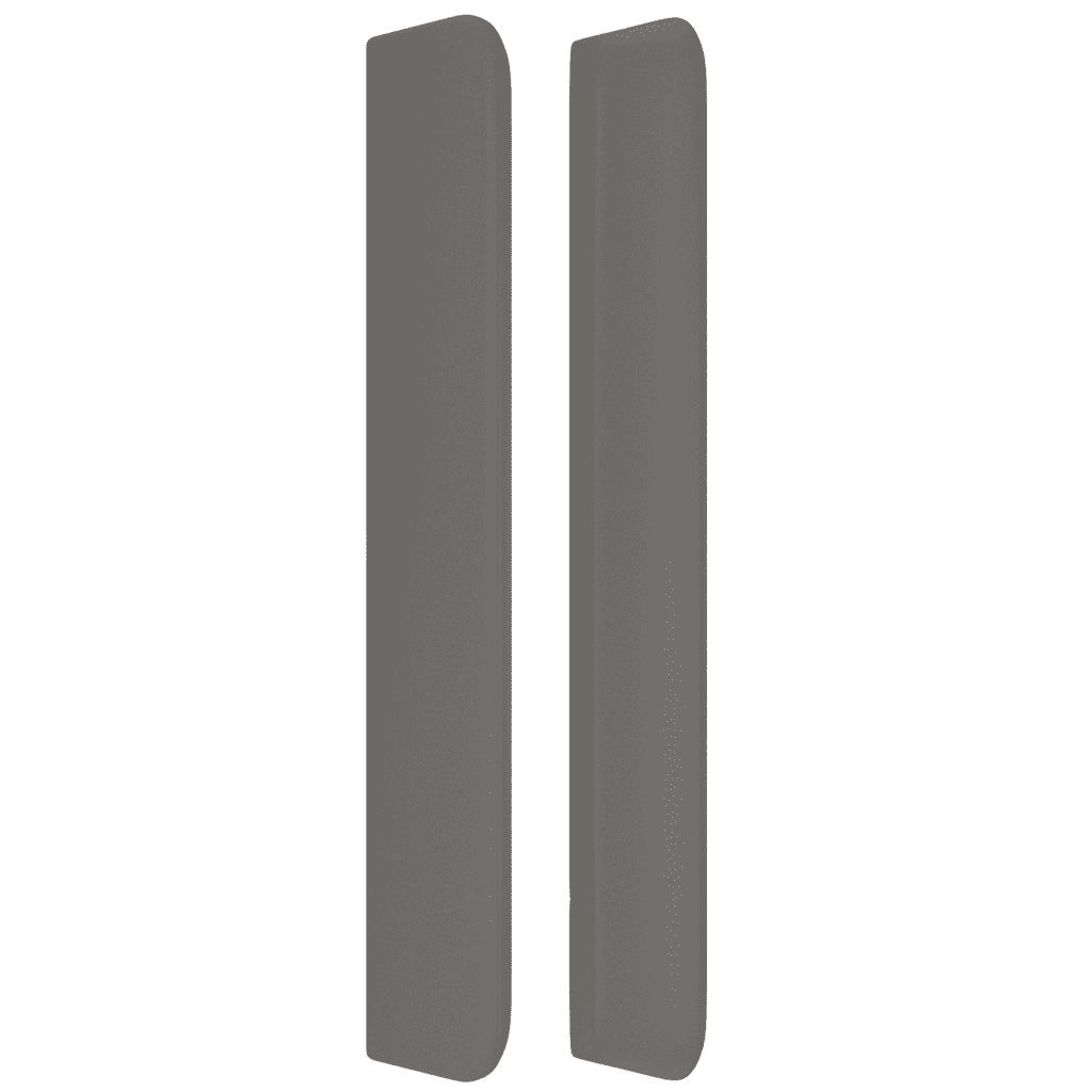 vidaXL Ramsäng med bäddmadrass grå 140x190 cm konstläder