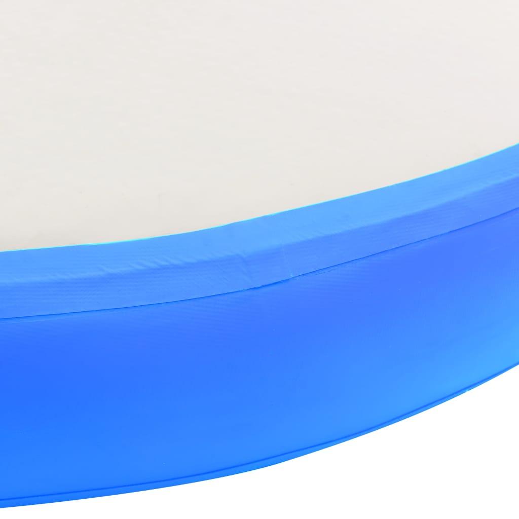 vidaXL Uppblåsbar gymnastikmatta med pump 100x100x20 cm PVC blå