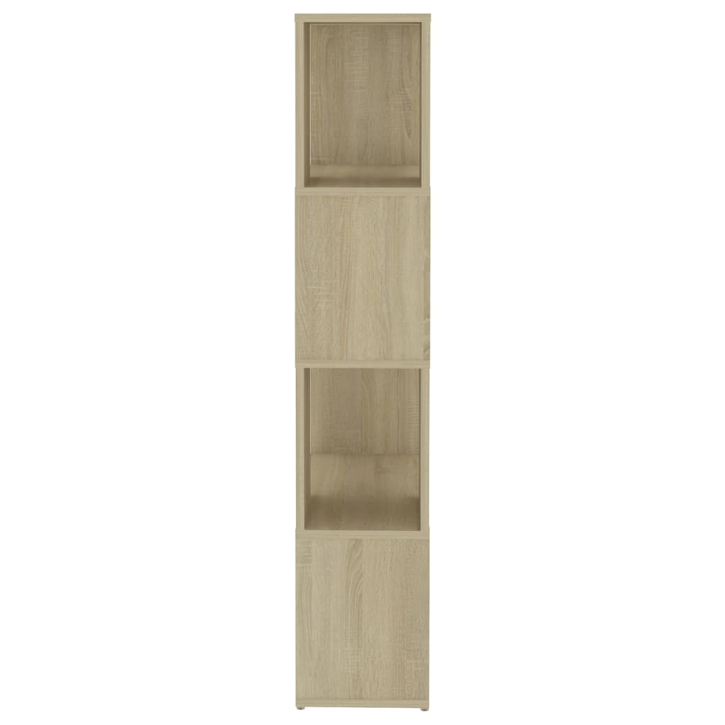 vidaXL Bokhylla/Rumsavdelare sonoma-ek 60x24x124,5 cm konstruerat trä