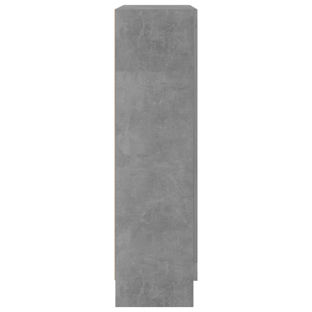 vidaXL Vitrinskåp betonggrå 82,5x30,5x115 cm spånskiva