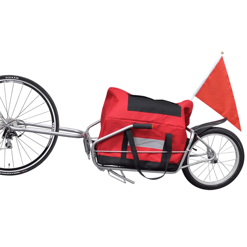 Cykelsläp ett hjul med förvaringsväska