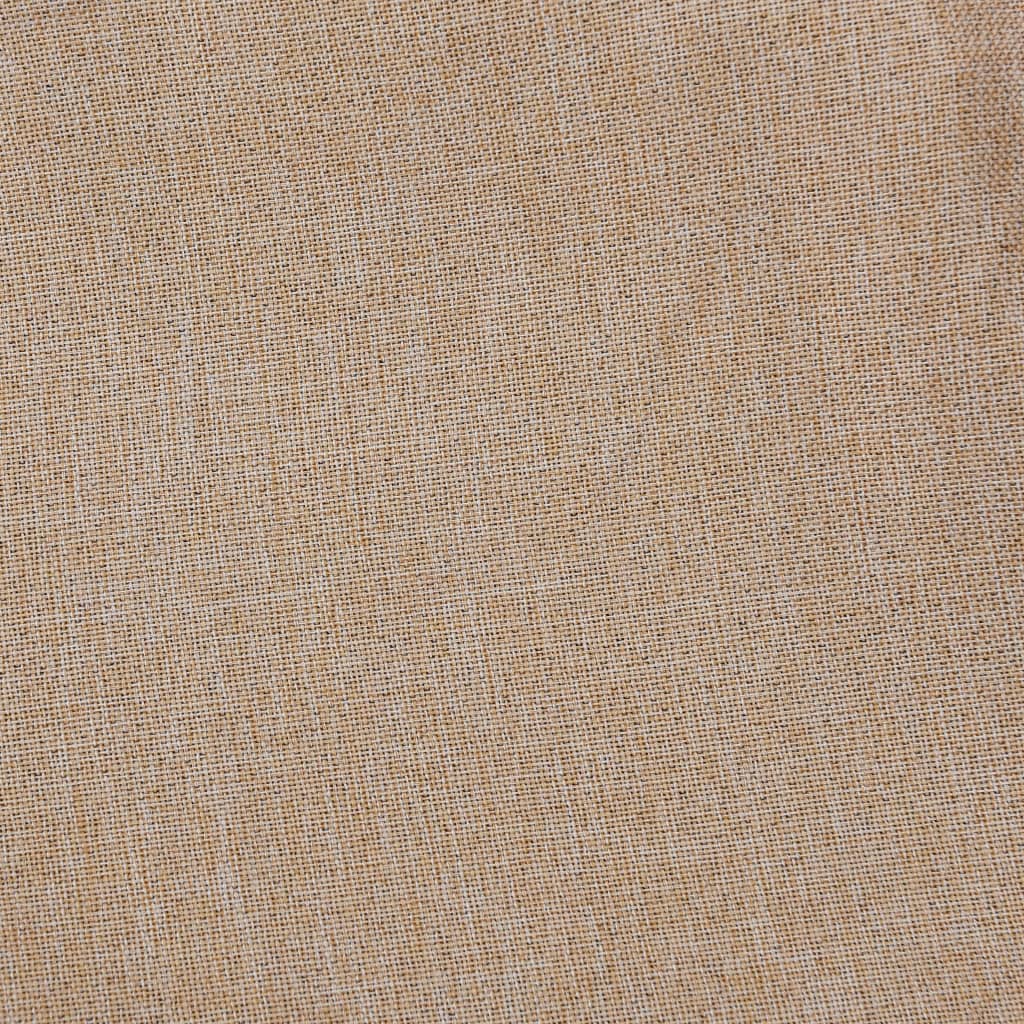 vidaXL Mörkläggningsgardin med krokar linnelook beige 290x245 cm