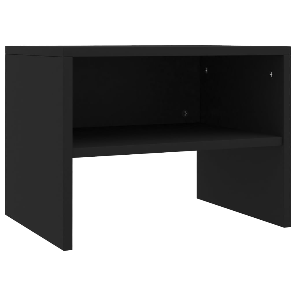 vidaXL Sängbord svart 40x30x30 cm spånskiva