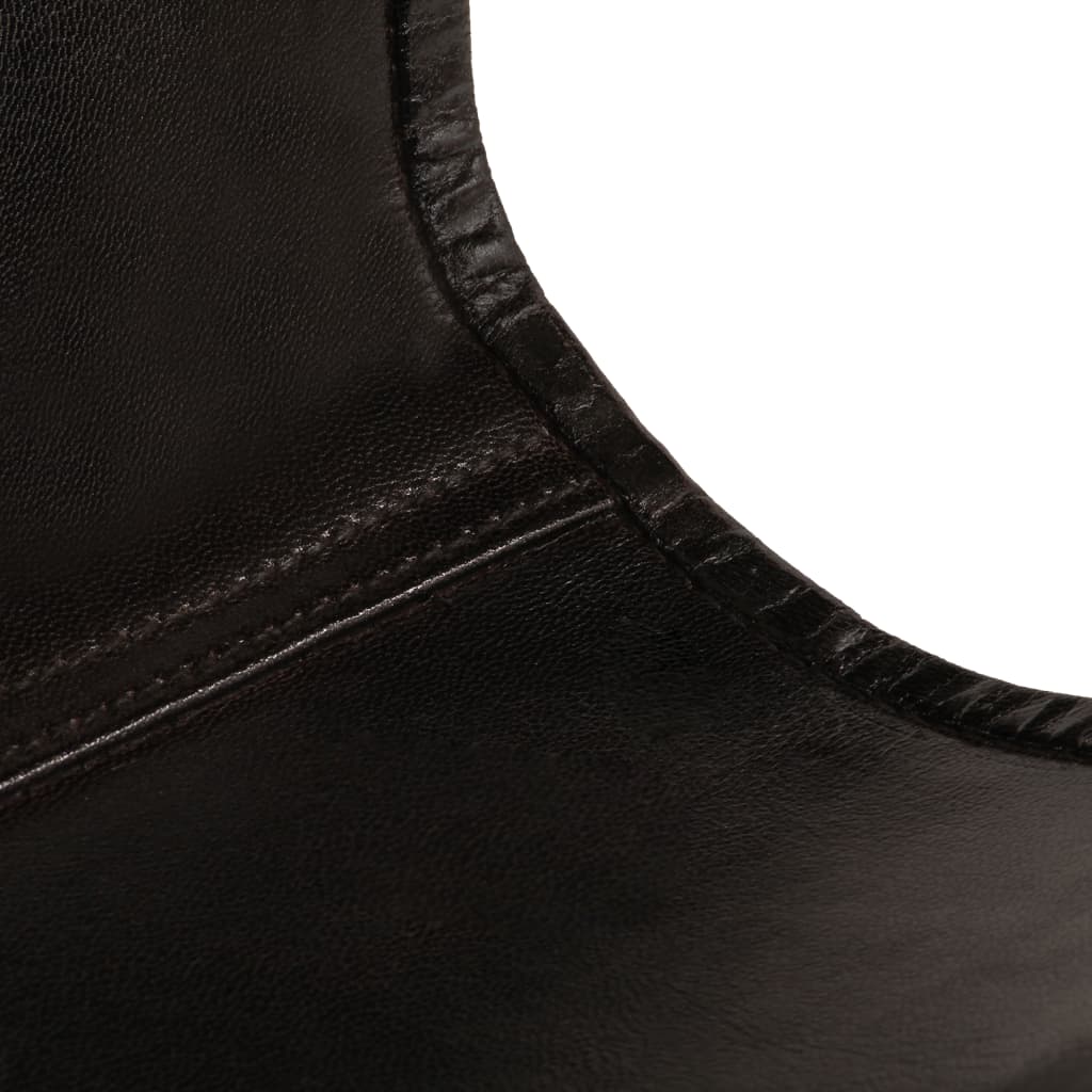vidaXL Fladdermusfåtölj svart barnstorlek äkta läder