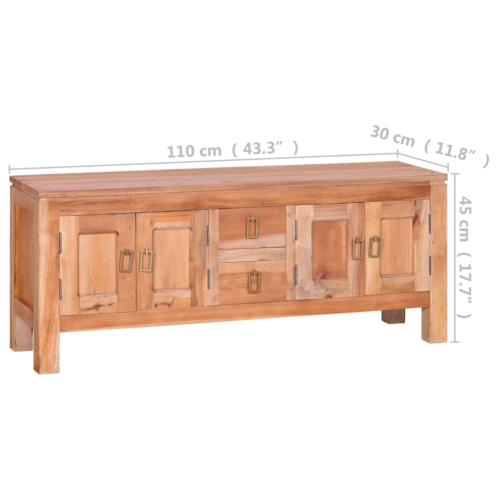 vidaXL TV-bänk 110x30x45 cm massiv mahogny