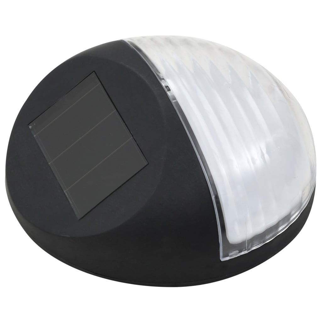 vidaXL Soldrivna vägglampor 24 st LED runda svart