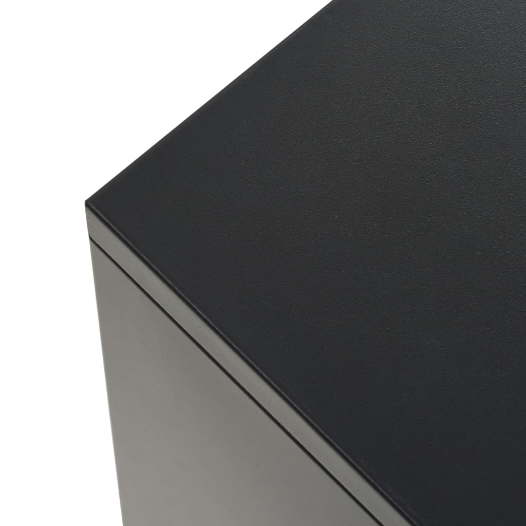 vidaXL Skänk industriell stil metall 120x35x70 cm svart
