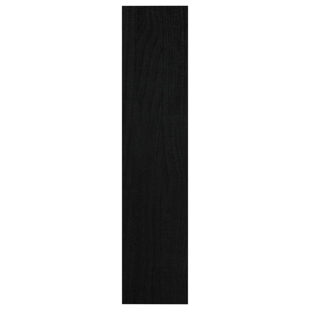 vidaXL Bokhylla/Rumsavdelare svart 100x30x135,5 cm furu