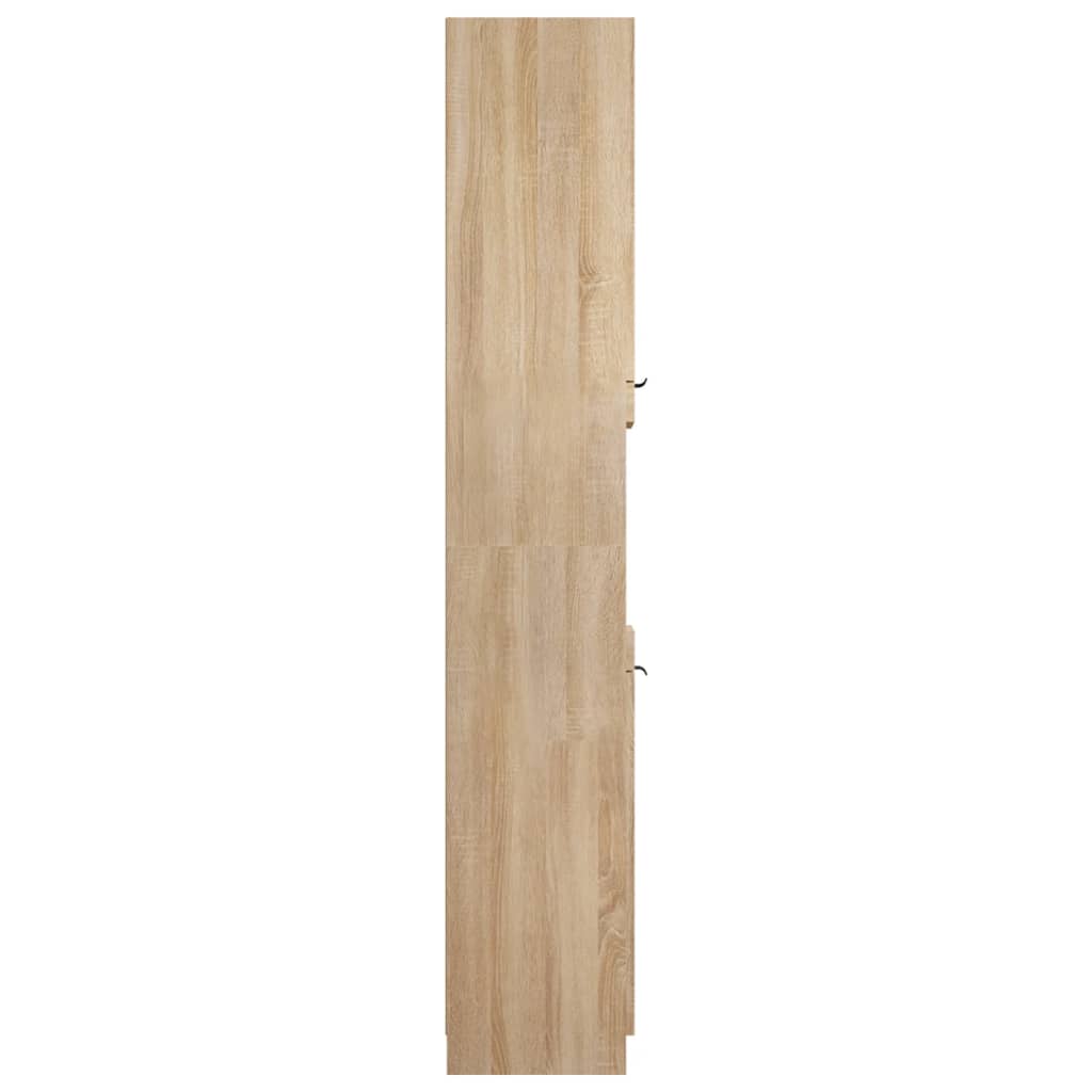 vidaXL Badrumsskåp sonoma-ek 32x34x188,5cm konstruerat trä