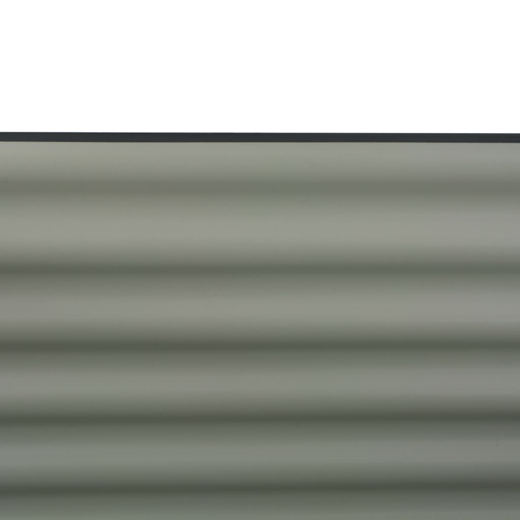 vidaXL Odlingslåda upphöjd galvaniserat stål 160x80x81 cm grå