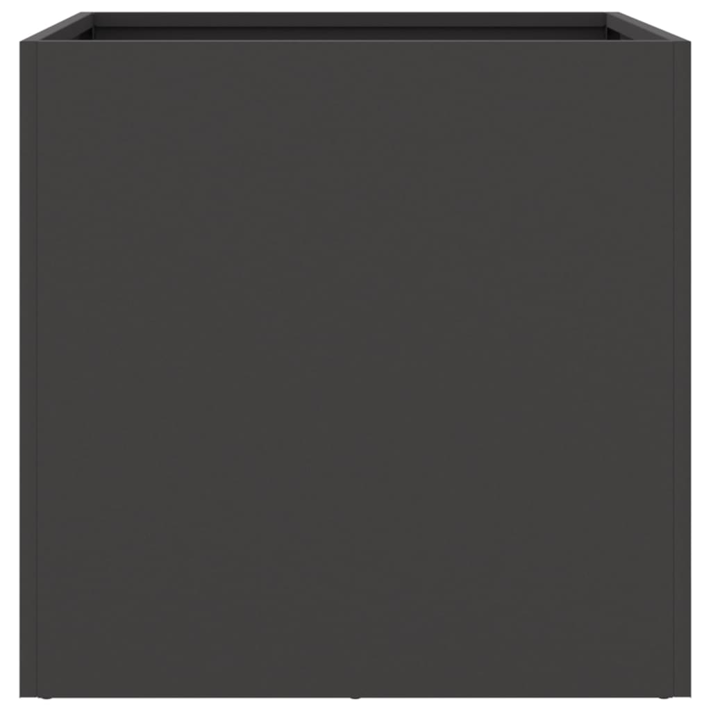 vidaXL Odlingslådor svart 42x40x39 cm kallvalsat stål