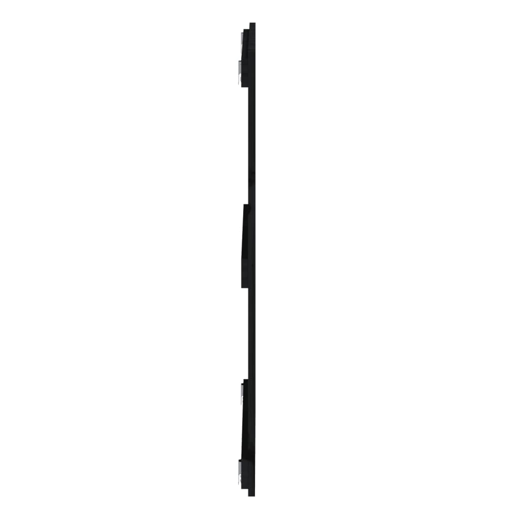 vidaXL Väggmonterad huvudgavel svart 108x3x90 cm massiv furu
