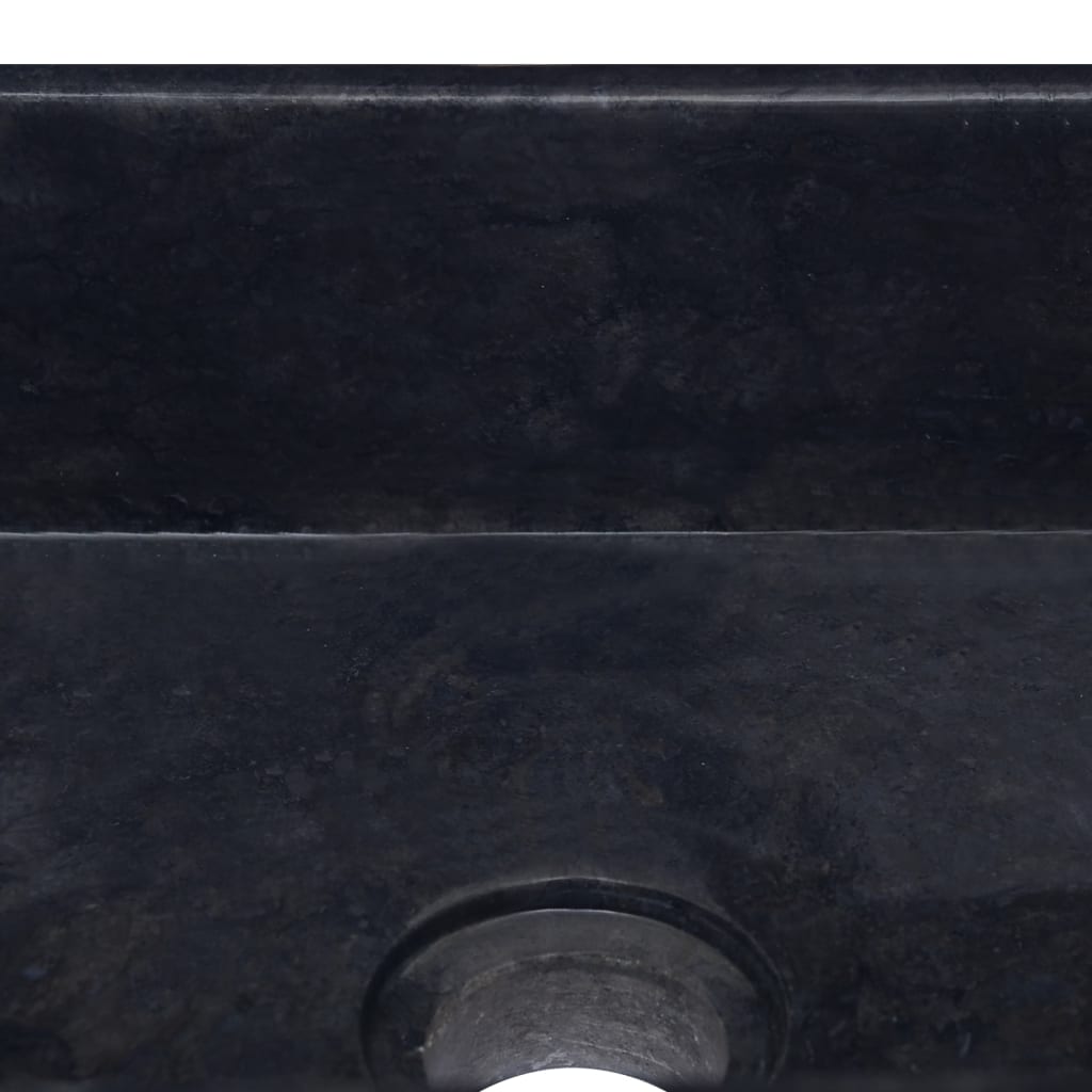 vidaXL Handfat svart 30x30x13 cm marmor