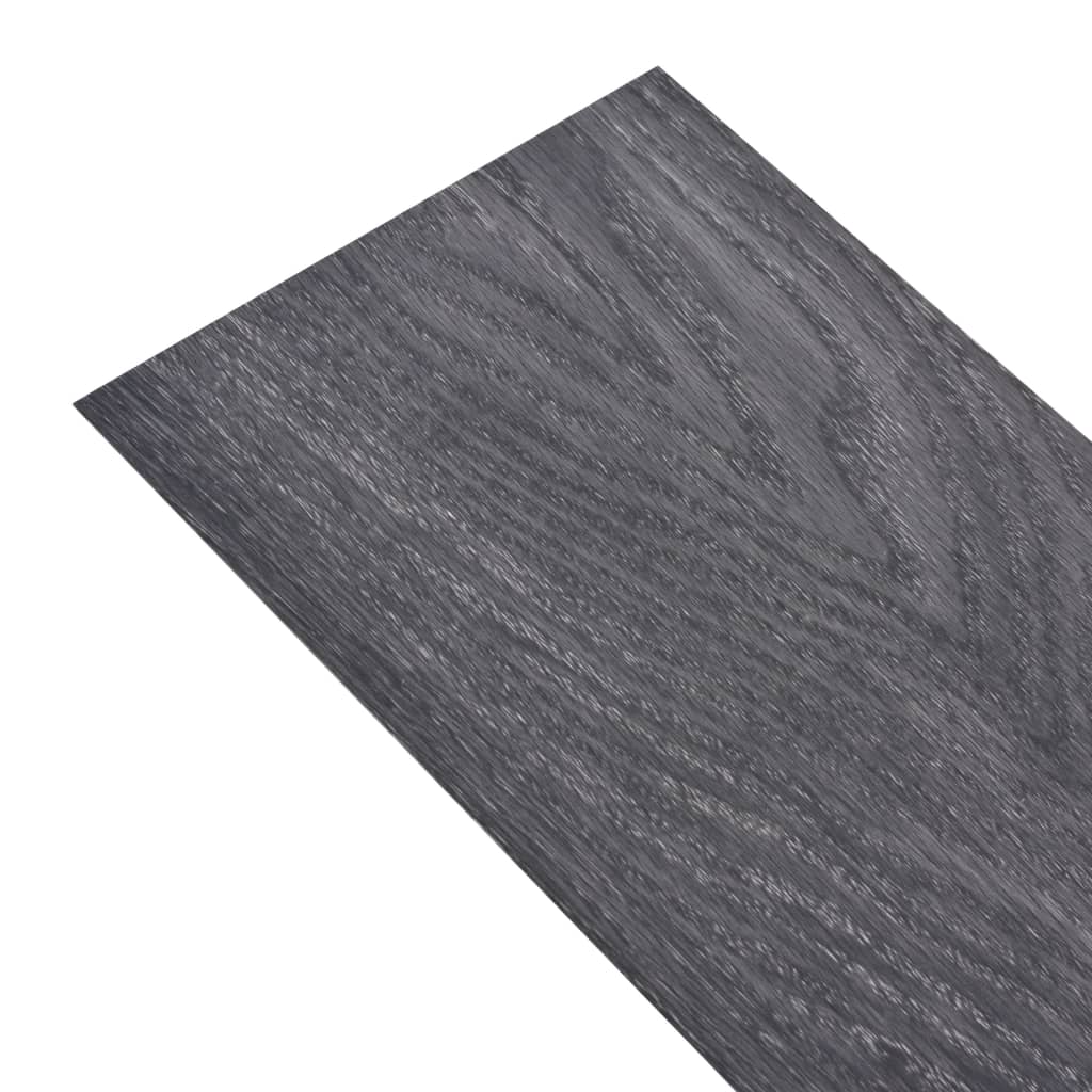 vidaXL Självhäftande PVC-golvplankor 5,02 m² 2 mm svart och vit