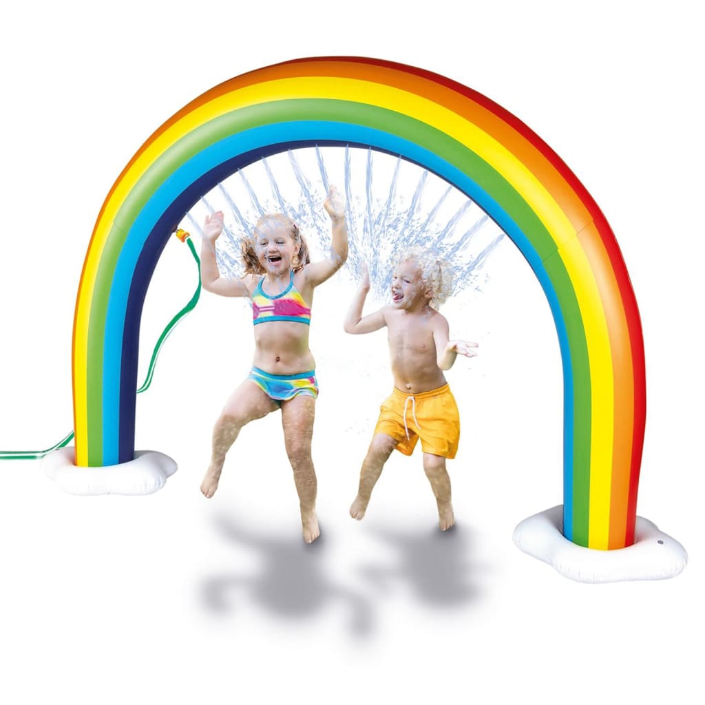 Happy People Uppblåsbar regnbågssprinkler 216x46x153 cm