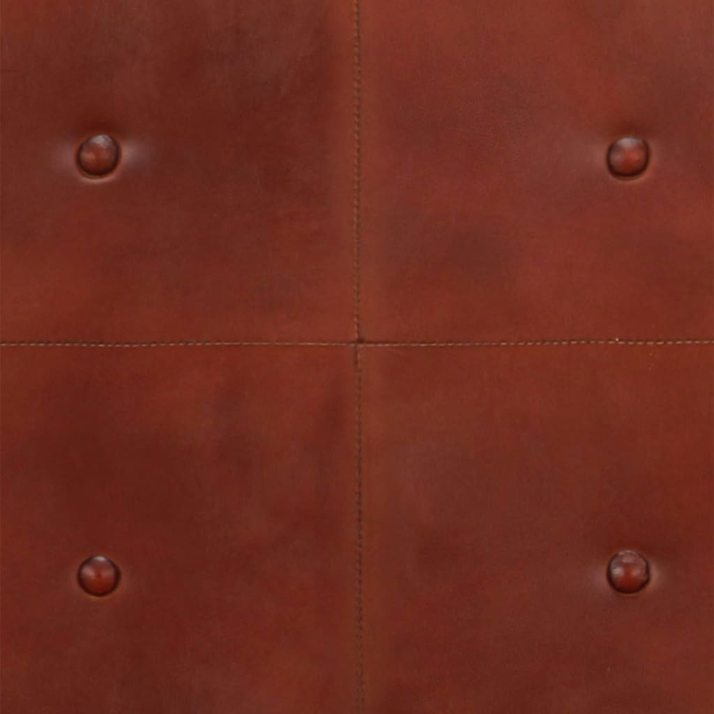 vidaXL 2-sitssoffa brun äkta läder