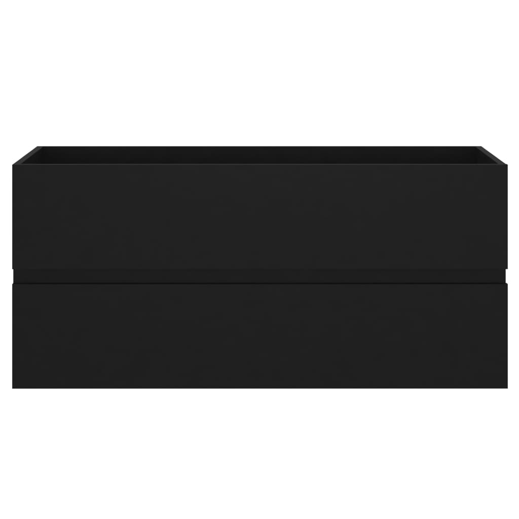 vidaXL Tvättställsskåp svart 100x38,5x45 cm spånskiva