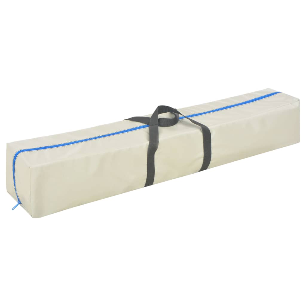vidaXL Uppblåsbar gymnastikmatta med pump 400x100x10 cm PVC blå
