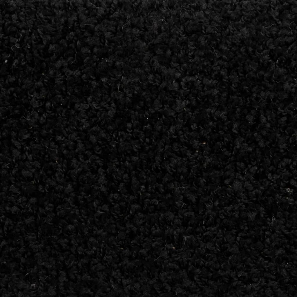vidaXL Trappstegsmattor 15 st svart 65x21x4 cm