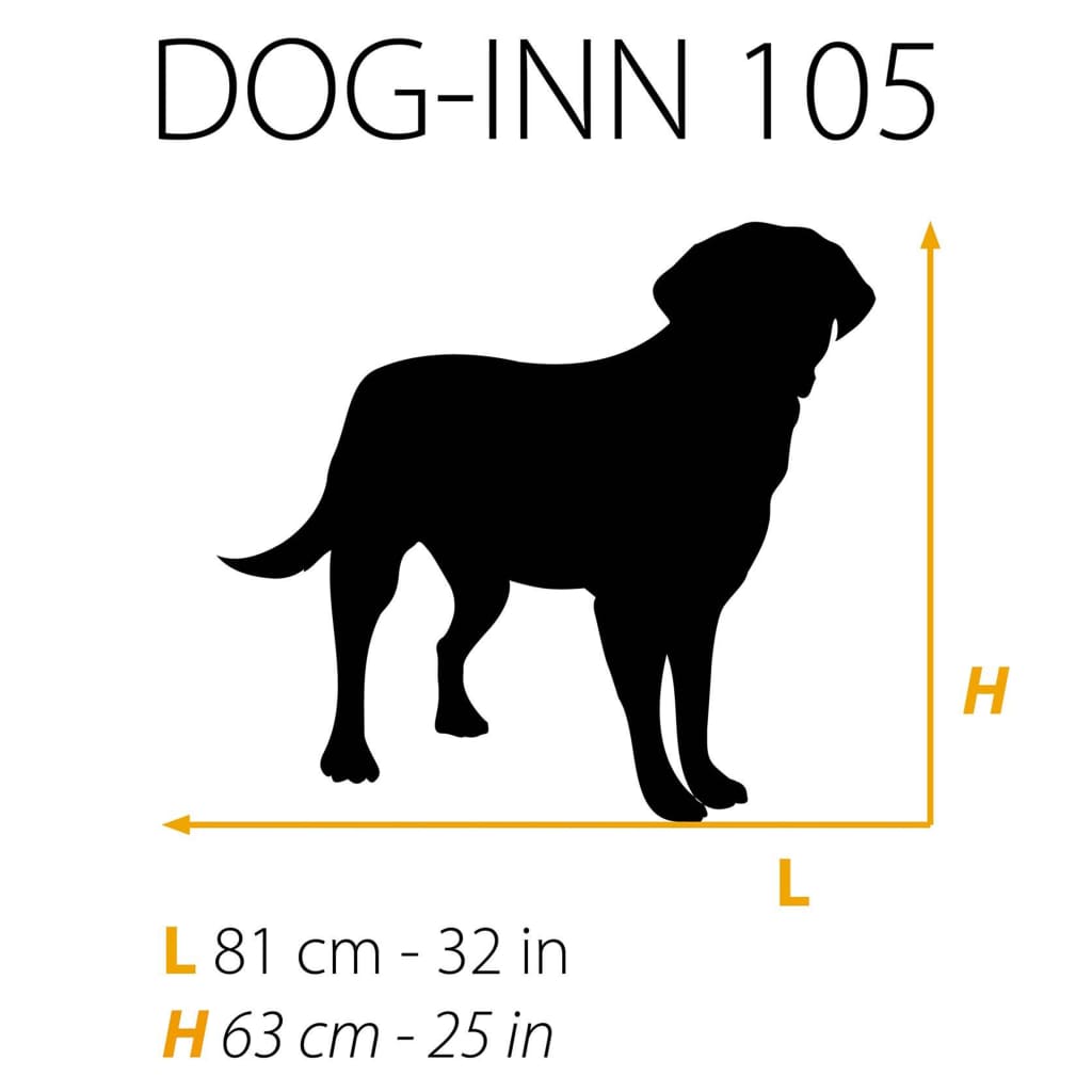 Ferplast Hundbur Dog-Inn 105 108,5x72,7x76,8 cm grå