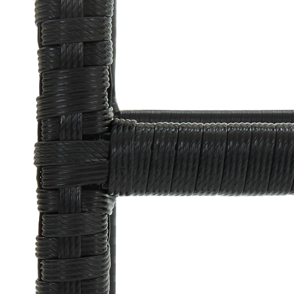 vidaXL Barstolar med dynor 4 st svart konstrotting