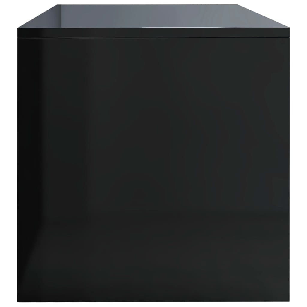 vidaXL Tv-bänk svart högglans 120x40x40 cm konstruerat trä