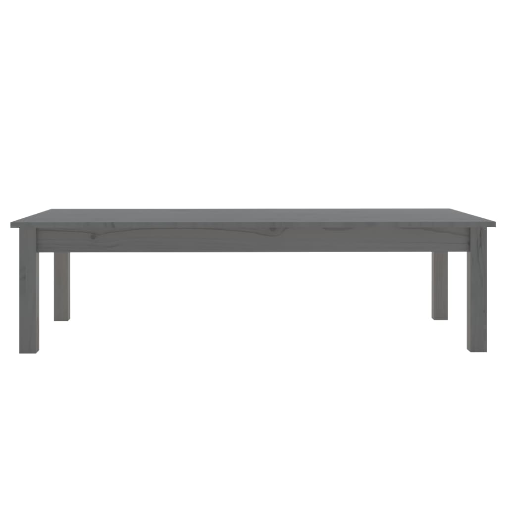 vidaXL Soffbord grå 110x50x30 cm massiv furu
