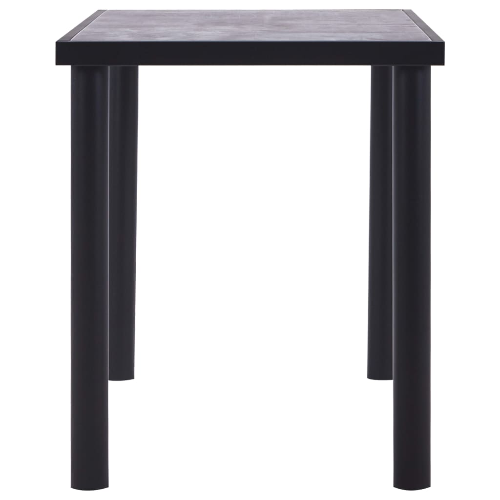 vidaXL Matbord svart och betonggrå 120x60x75 cm MDF