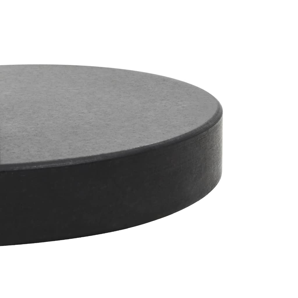 vidaXL Parasollfot granit rund 28,5 kg svart