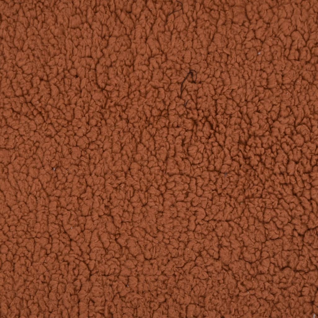 vidaXL Ergonomisk hundmadrass 75x53 cm linnelook fleece brun