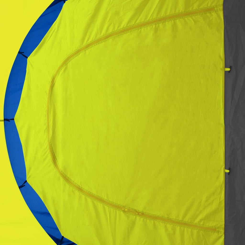 vidaXL Tält för 9 personer blå och gul