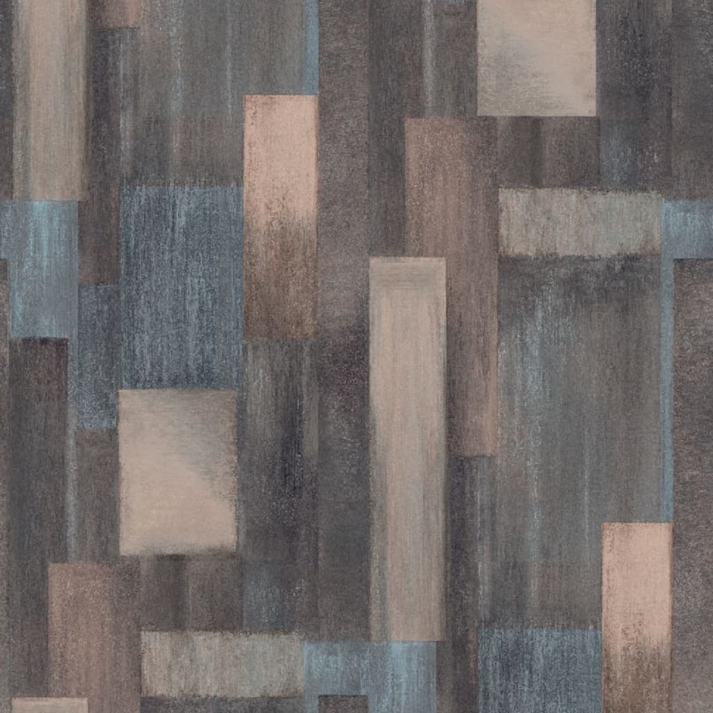 DUTCH WALLCOVERINGS Tapet Wood blå och brun