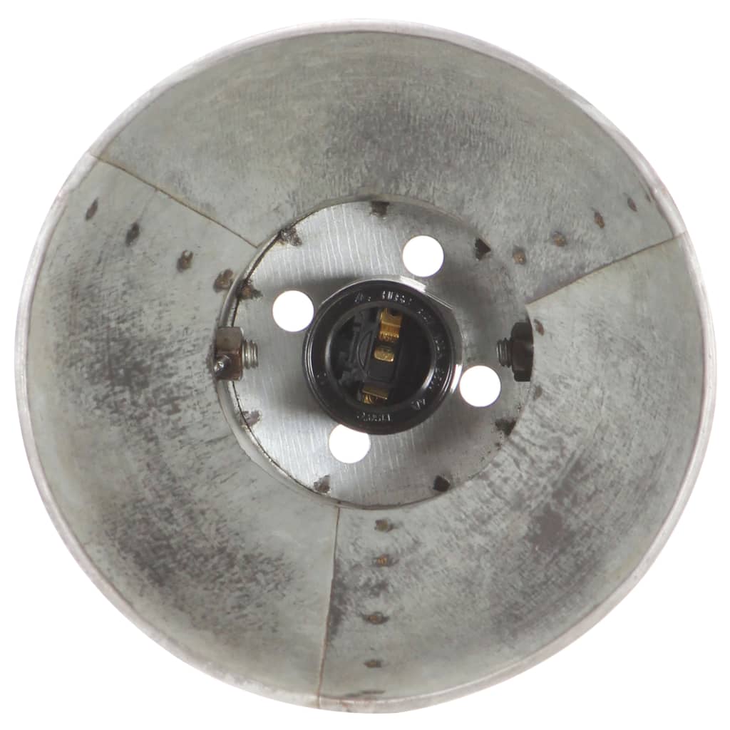 vidaXL Skrivbordslampa industriell silver rund 58x18x90 cm E27