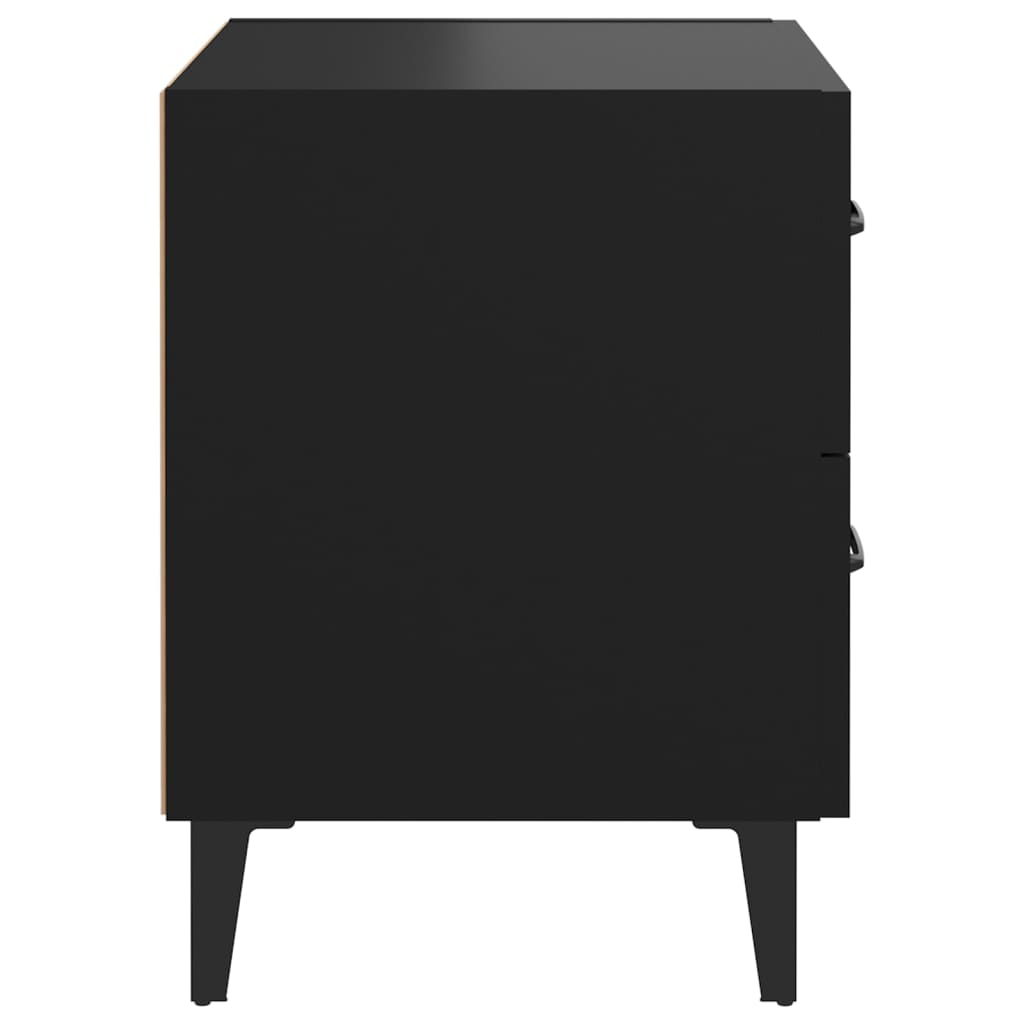 vidaXL Sängbord 2 st svart 40x35x47,5 cm