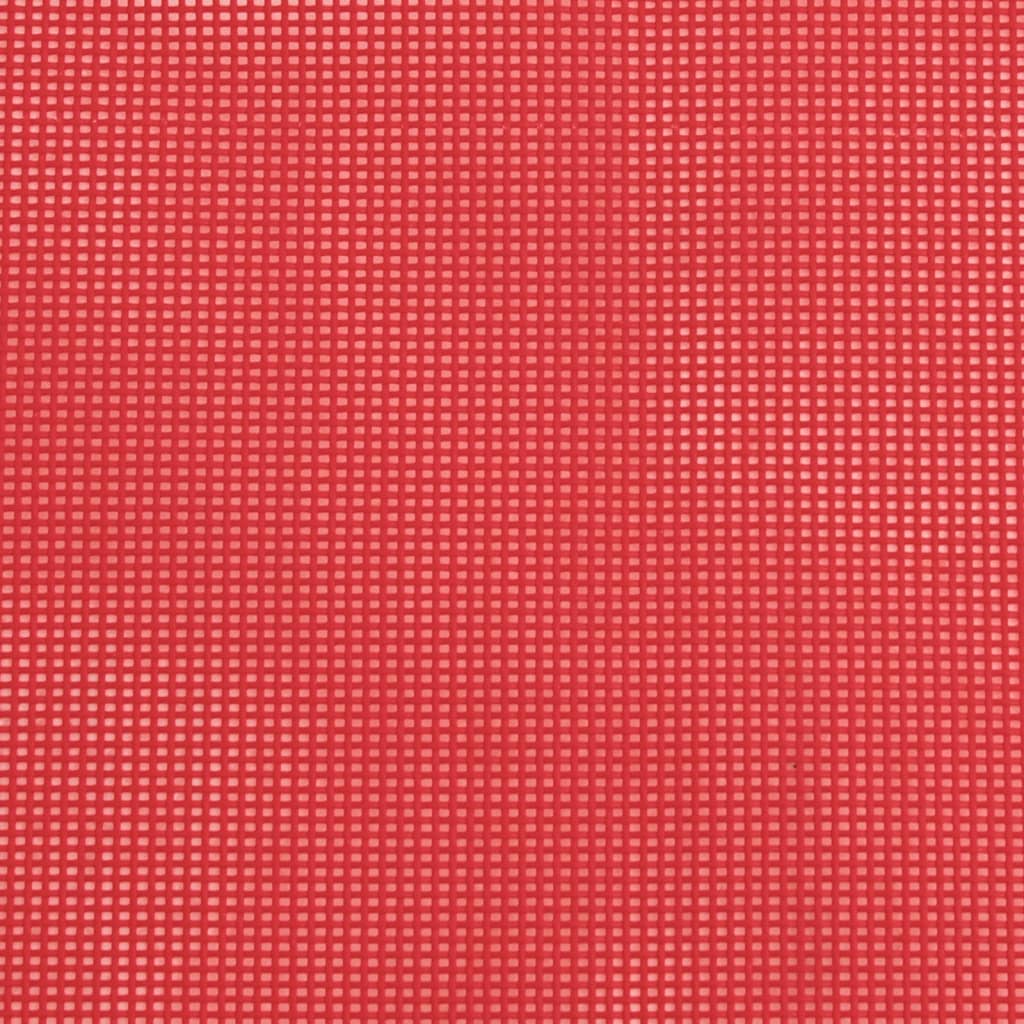 vidaXL Solstolar fällbara 2 st röd textilen och pulverlackerat stål
