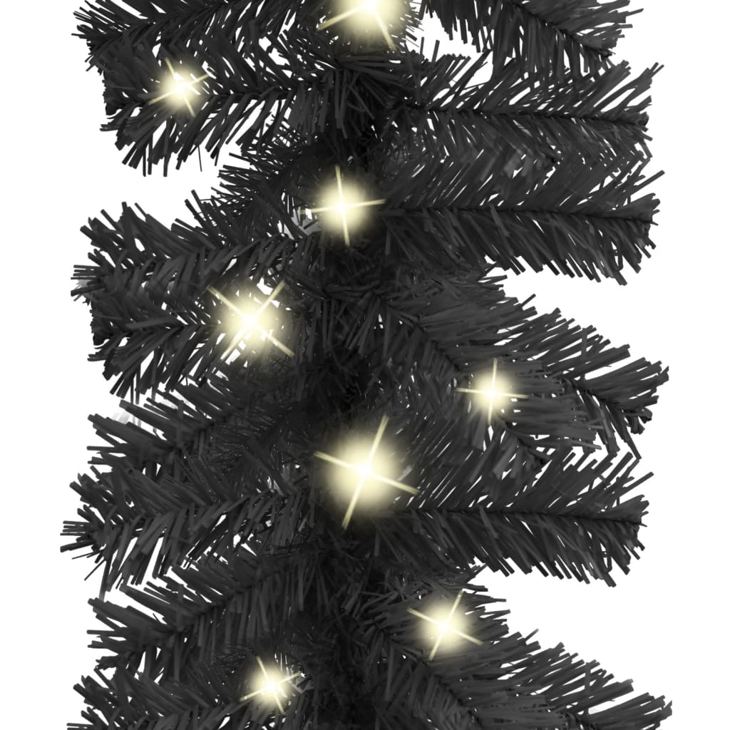 vidaXL Julgirlang med LED-lampor 5 m svart