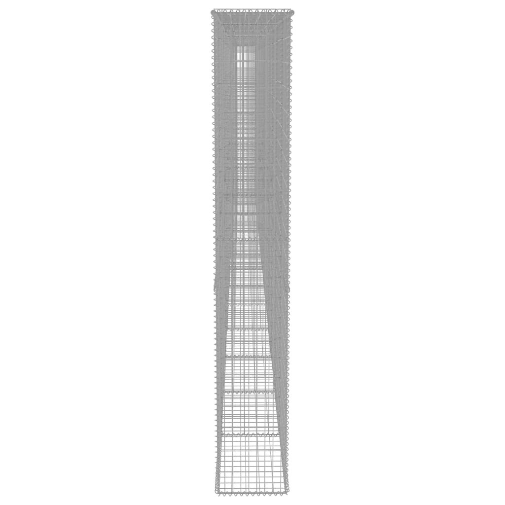 vidaXL Gabionmur i galvaniserat stål 900x50x200 cm