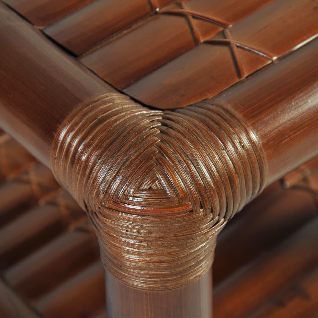 vidaXL Sängbord 40x40x40 cm bambu mörkbrun