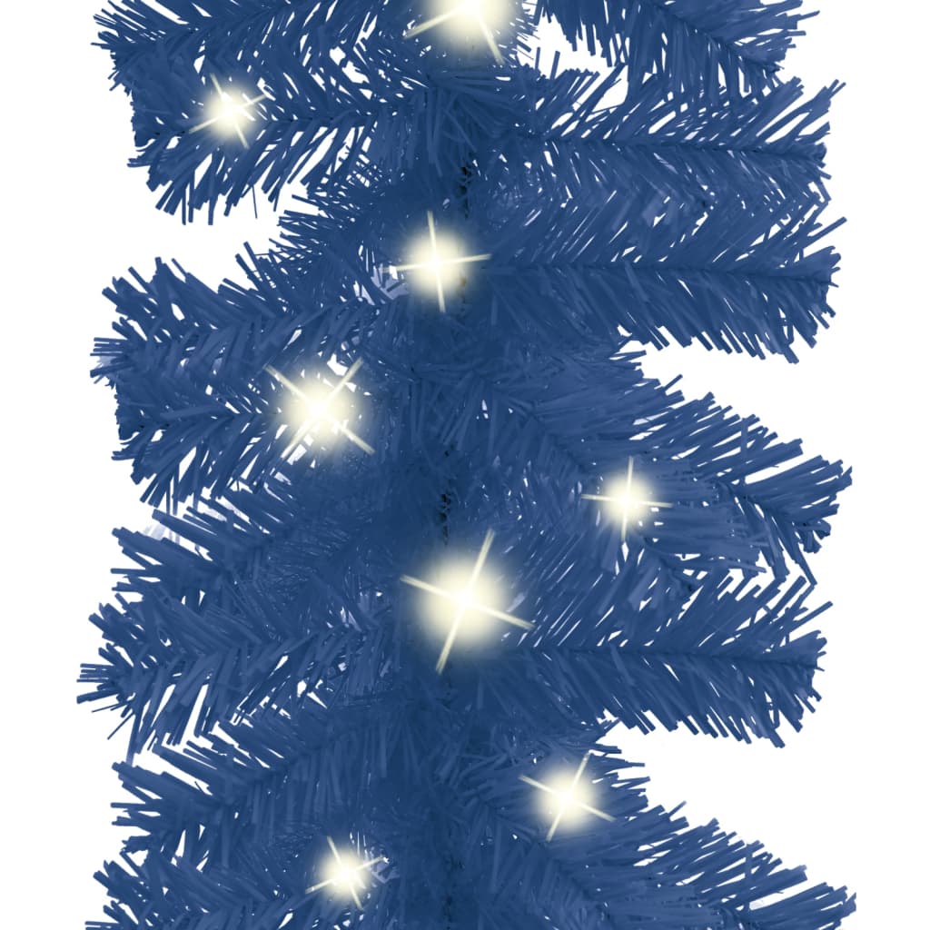 vidaXL Julgirlang med LED-lampor 10 m blå
